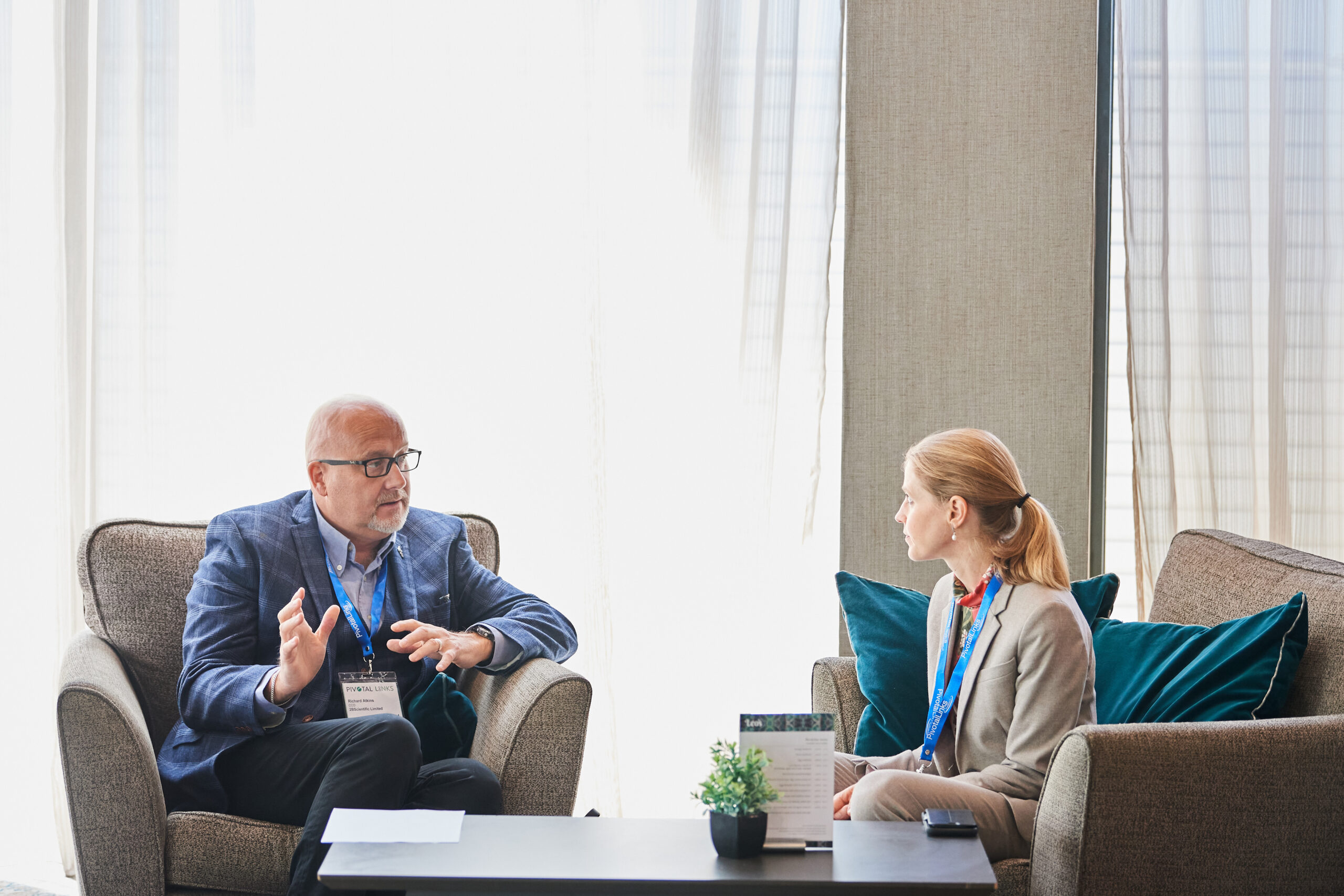 two people networking at pivotal links