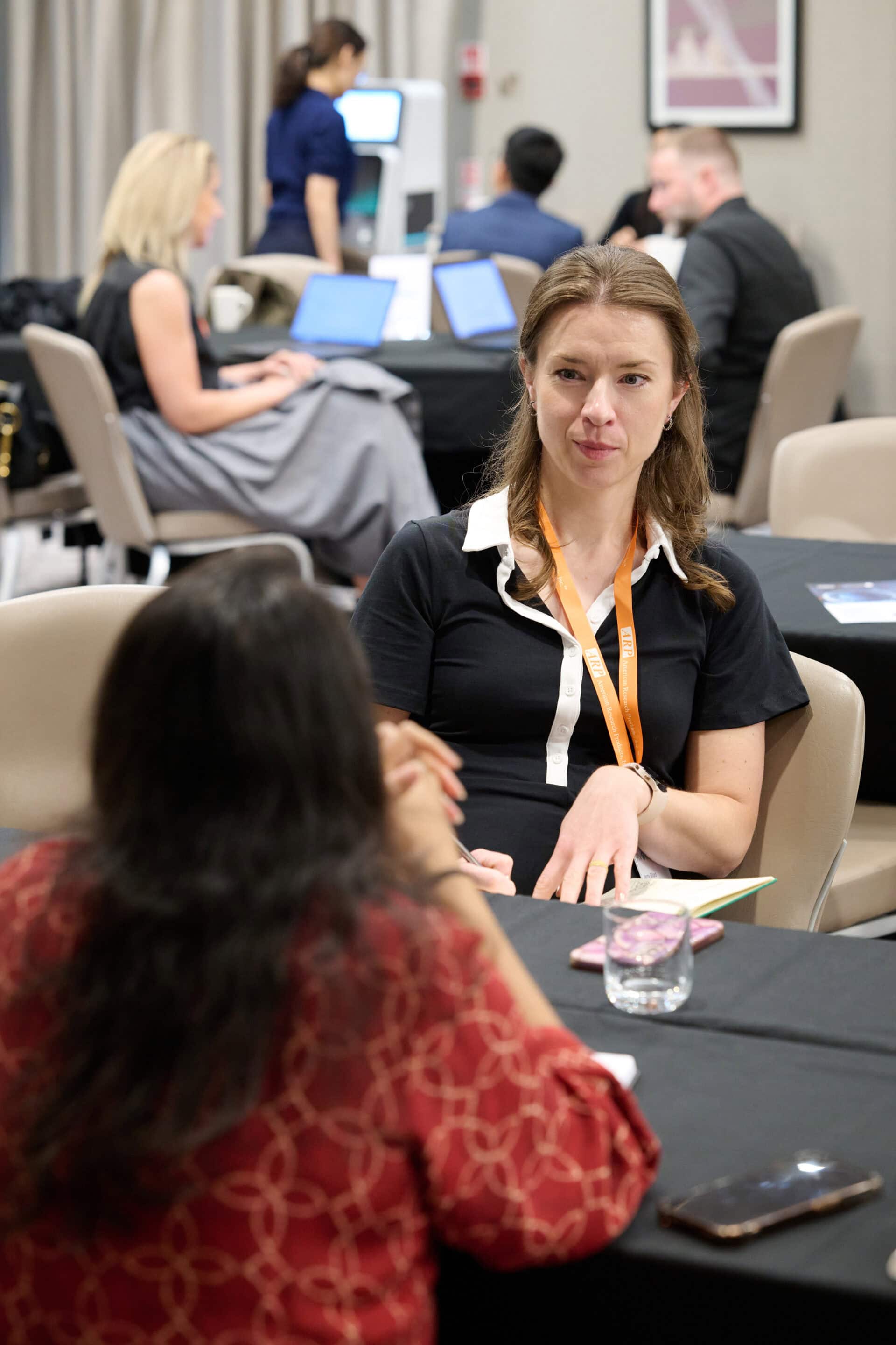 account manager, jenny, talking to a psl alliance member at pivotal links
